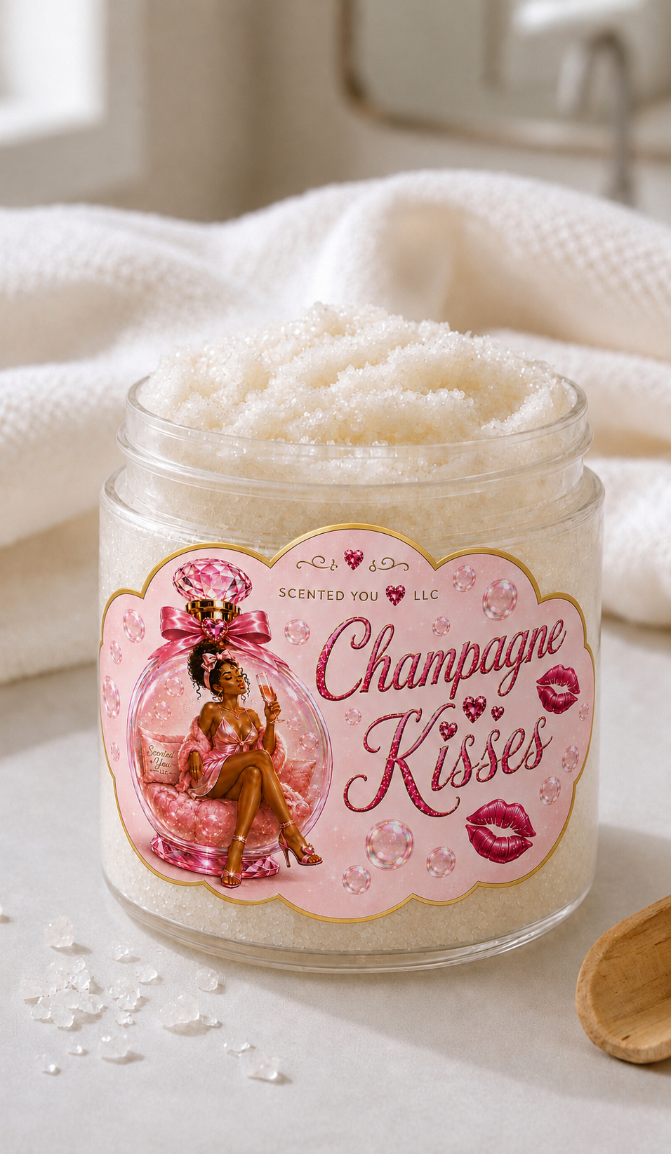 Champagne Kisses Foaming Sugar Scrub- pre order