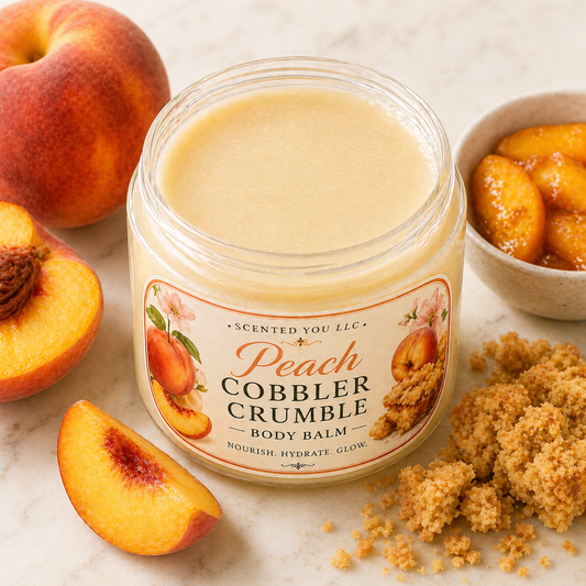 Peach cobbler crumble body balm